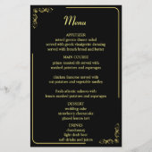Élégant menu Mariage victorien Budget (Devant)