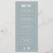 Élégant menu minimaliste chic Mariage (Devant)