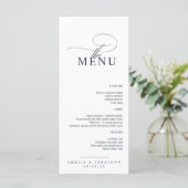 Élégant menu minimaliste de script Mariage moderne (Debout devant)