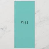 Élégant menu minimaliste mariage (Dos)