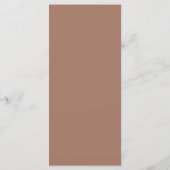 Élégant Menu Minimaliste Moderne Brun Clair (Dos)