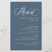 Élégant menu minimaliste moderne Mariage simple (Devant)