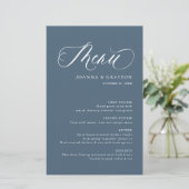 Élégant menu minimaliste moderne Mariage simple (Debout devant)