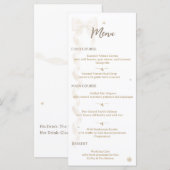 Élégant Menu Plat de Mariage avec Ruban de Satin (Devant / Derrière)