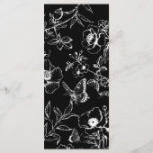 Elégant menu plat Mariage noir & blanc (Dos)