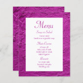 Élégant Menu Purple Mariage Stucco Moderne (Devant / Derrière)