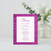 Élégant Menu Purple Mariage Stucco Moderne (Debout devant)
