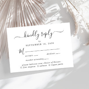 Élégant Menu Script Choice Wedice RSVP