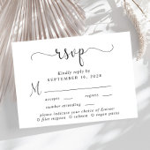 Élégant Menu Script Choice Wedice RSVP