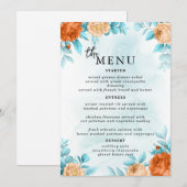 Elégant Menu Table de mariage Cartes Menu Plat Men (Devant / Derrière)