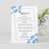 Elégant Menu Table de mariage Cartes Menu Plat Men (Debout devant)