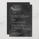 Elégant Menu Table de mariage Cartes Menu Plat Men (Devant / Derrière)