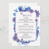 Elégant Menu Table de mariage Cartes Menu Plat Men (Devant / Derrière)