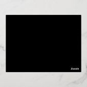 Élégant Menus Mariage Black Gold Foil (Verso)