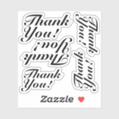 Elégant "Merci !" Autocollants (Feuille)