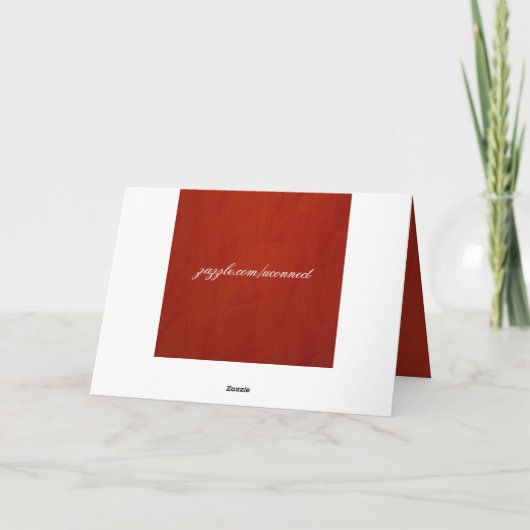 Élégant Merci blanc en stuc rouge (Dos)