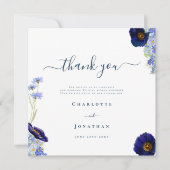 Élégant Merci bleu Fleur sauvage (Devant)