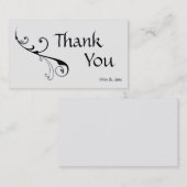 Élégant Merci Carte de visite (Devant / Derrière)