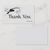 Élégant Merci Carte de visite (Devant / Derrière)