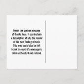 Elégant "Merci !" Carte postale (Dos)