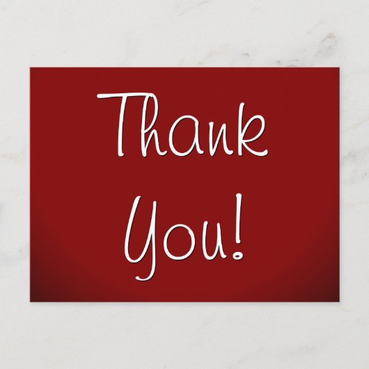 Elégant "Merci !" Carte postale (Devant)