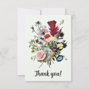 Élégant Merci Coloré Fleurs sauvages Vintages