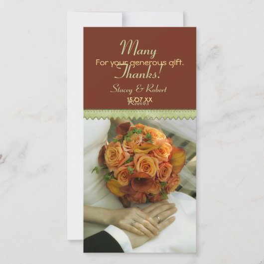 Élégant Merci de bouquet (Devant)