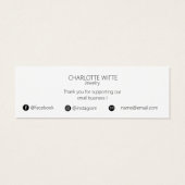 Élégant Merci De Calligraphie Pour Votre Commande (Dos)