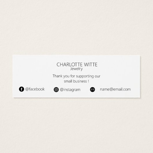 Élégant Merci De Calligraphie Pour Votre Commande (Dos)