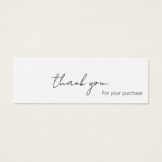 Élégant Merci De Calligraphie Pour Votre Commande (Devant)