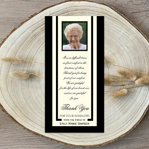 Élégant Merci de Carte photo de Sympathie Photo