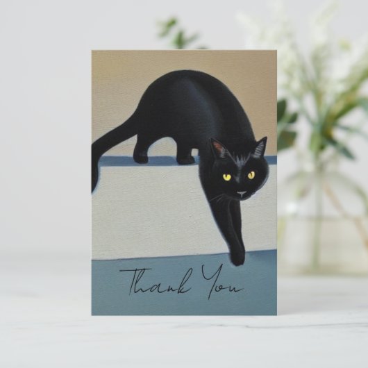 Élégant Merci de chat noir (Debout devant)