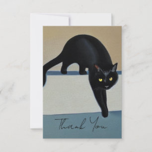 Élégant Merci de chat noir