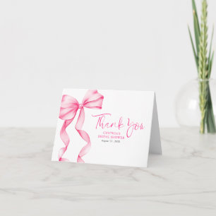 Élégant Merci de Fête des mariées de Bow rose