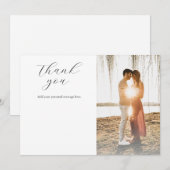 Élégant Merci de Fête des mariées photo (Devant / Derrière)