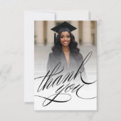 Élégant Merci de graduation de script Carte photo (Devant)