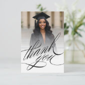 Élégant Merci de graduation de script Carte photo (Debout devant)