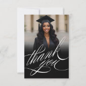 Élégant Merci de graduation de script Carte photo (Devant)