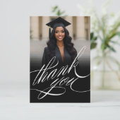 Élégant Merci de graduation de script Carte photo (Debout devant)