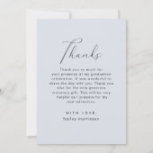 Élégant Merci de graduation de script photo (Dos)