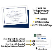 Élégant Merci de la Sympathie Bleu Blancs de la Ma