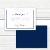 Élégant Merci de la Sympathie Bleu Blancs de la Ma