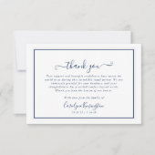 Élégant Merci de la Sympathie Bleu Blancs de la Ma (Devant)