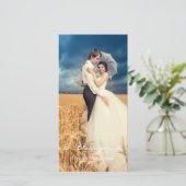 Élégant Merci de mariage Carte photo (Debout devant)