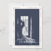 Élégant Merci de mariage Carte photo (Devant)