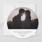 Élégant Merci de mariage Carte photo (Dos)