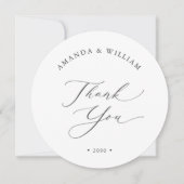 Élégant Merci de mariage Carte photo (Devant)