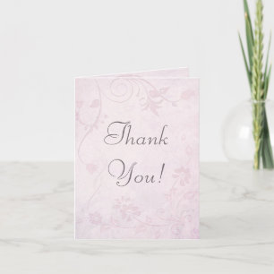 Élégant Merci de mariage rose tendre