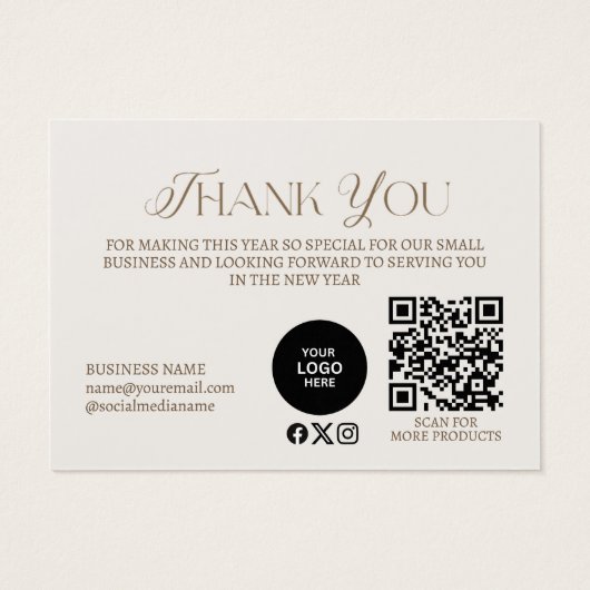 Élégant Merci de Noël Pink Or (Dos)