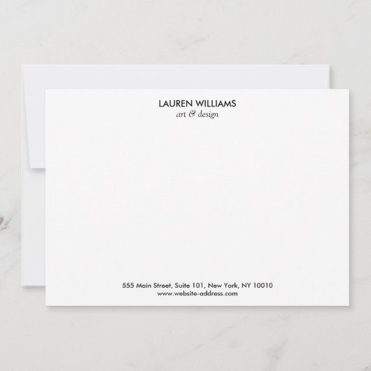 Élégant Merci de palme noir Carte pour notes II (Dos)